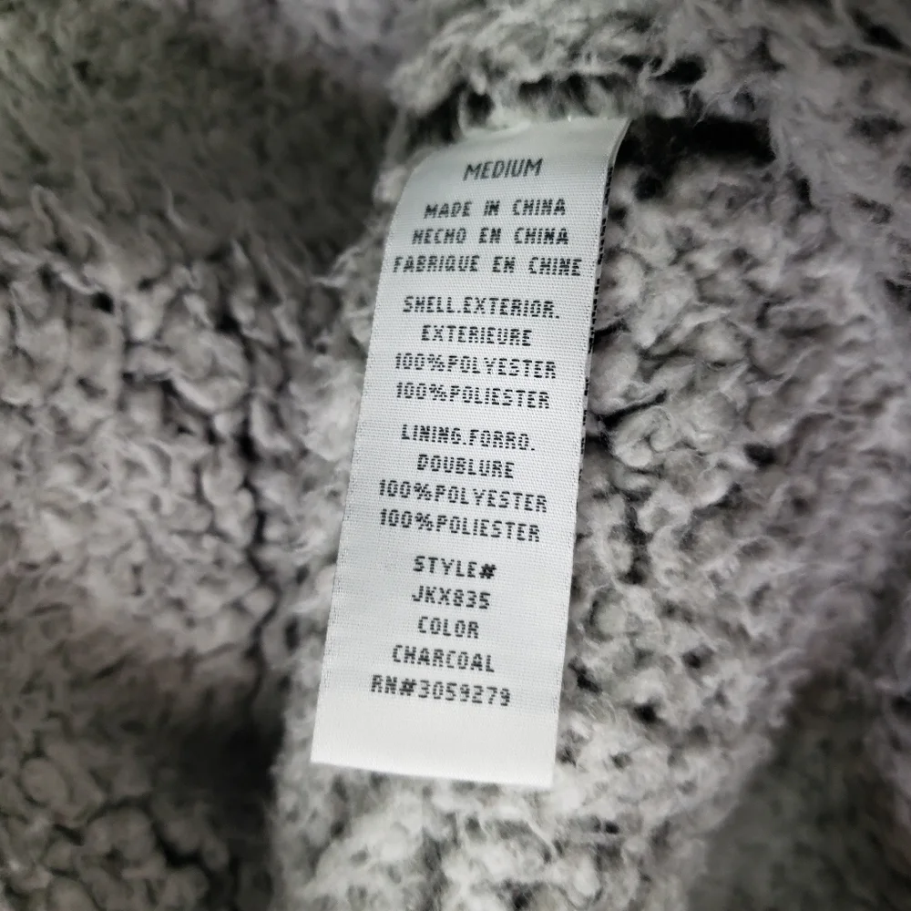 Thread & Supply sherpa vest tunic length gray size medium